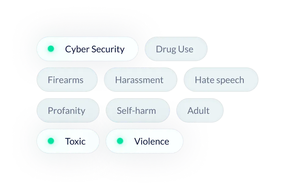 Text Moderation Categories